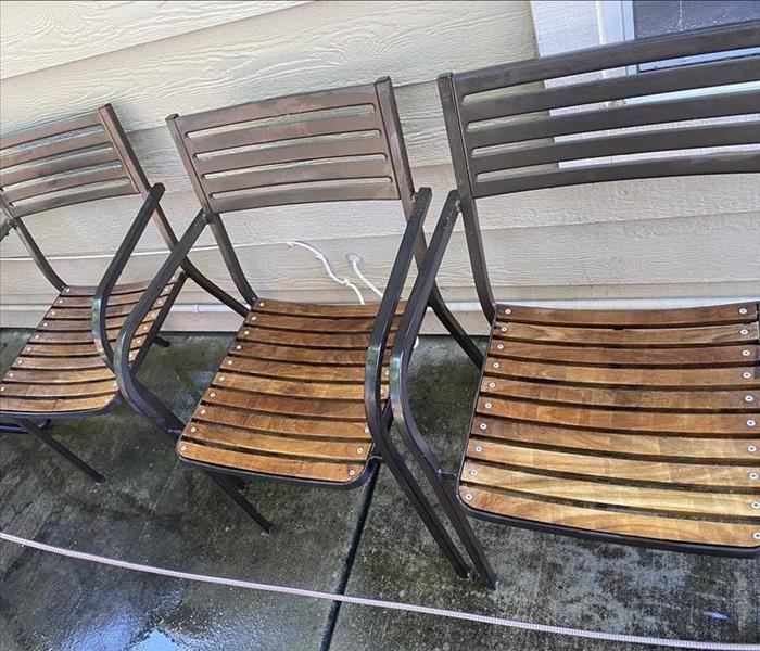 cleaned and restored outdoor chairs
