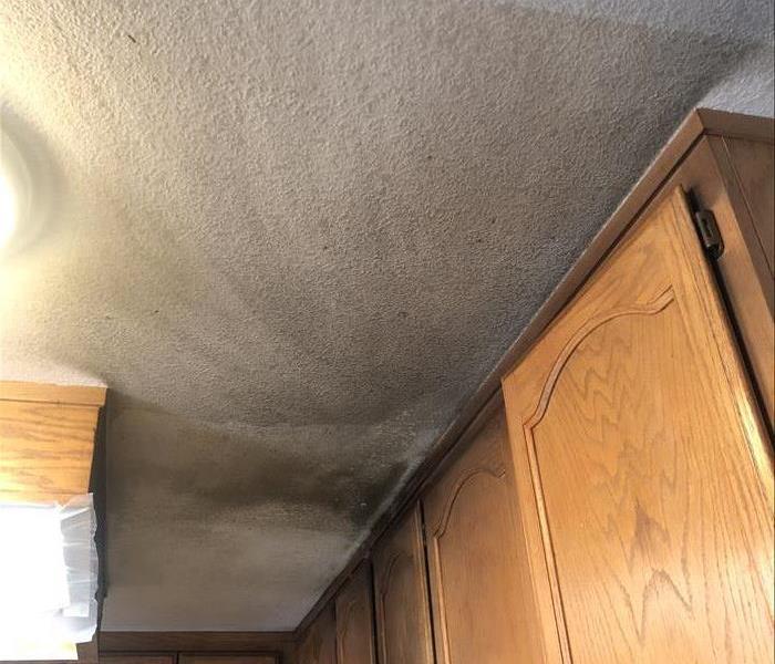 Smoke damaged ceiling