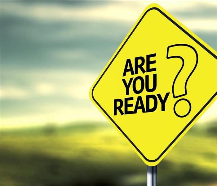 Yellow sign that says ¨Are You Ready?¨